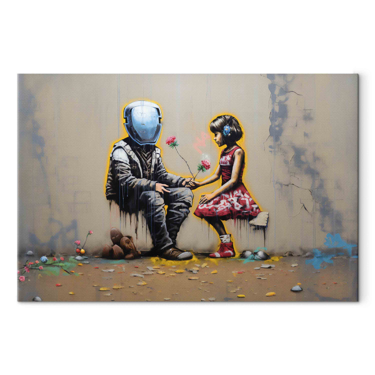 Canvas Meeting AI - Futuristic Colorful Graffiti in the Style of Banksy 151756
