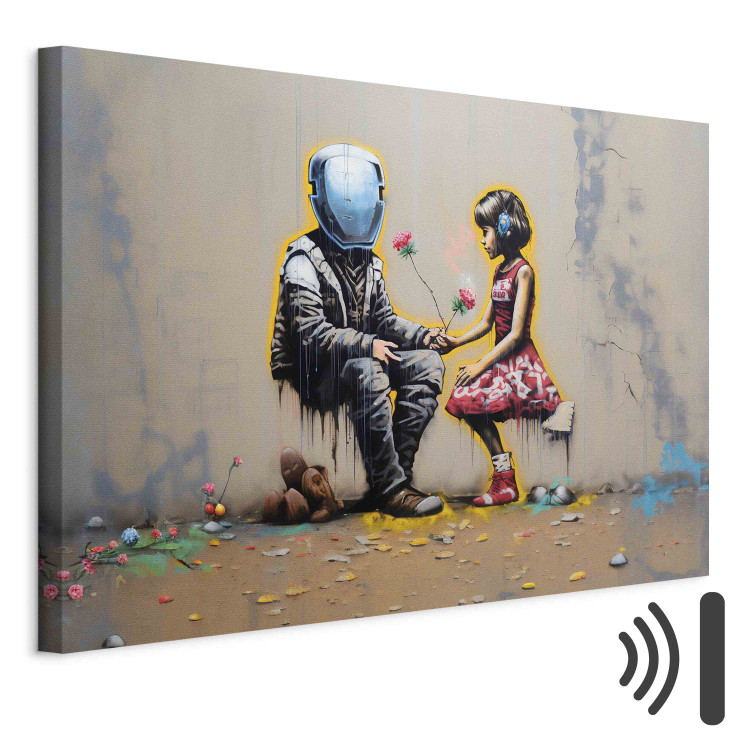 Canvas Meeting AI - Futuristic Colorful Graffiti in the Style of Banksy 151756 additionalImage 8