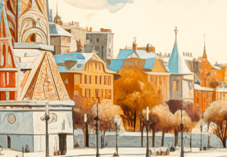 Canvas Art Print Moscow - Winter Artistic Landscape with the Kremlin in the Background 151956 additionalImage 5