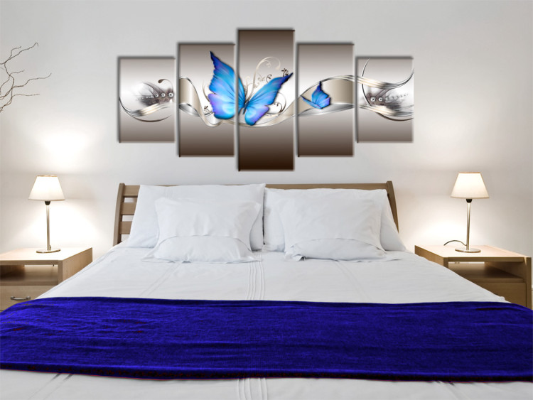 Canvas Art Print Blue butterflies 56156 additionalImage 3
