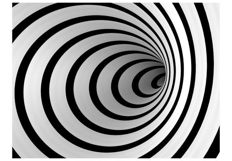 Wall Mural Black and white 3D tunnel 60156 additionalImage 1