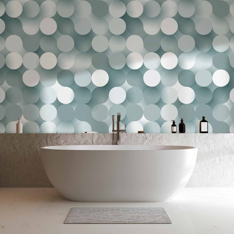 Wall Mural Network Fantasy - network pattern background with white and gray circles 61956 additionalImage 8