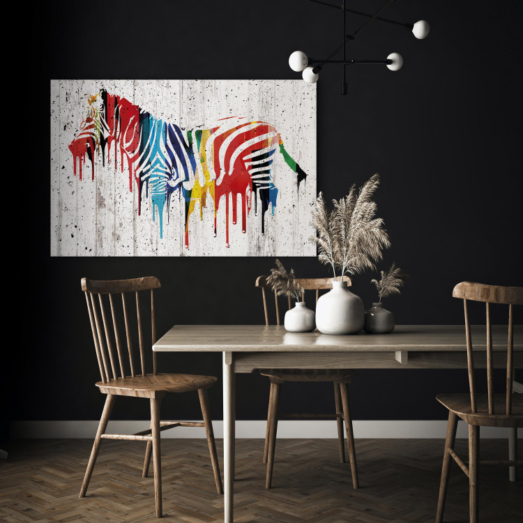 Canvas Print Colourful Zebra 65556 additionalImage 9
