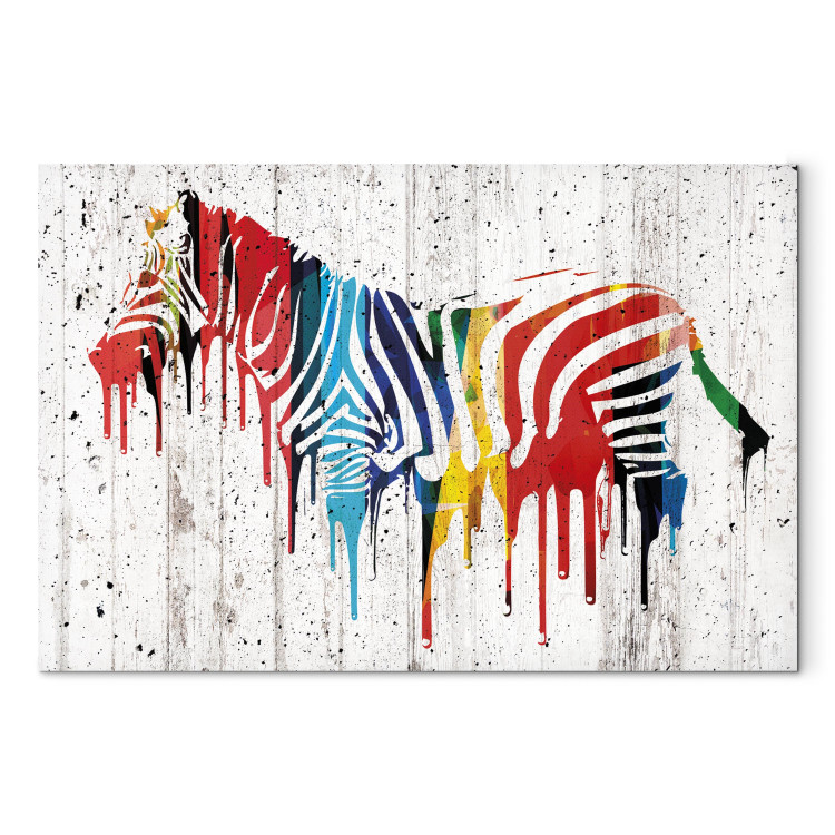 Canvas Print Colourful Zebra 65556 additionalImage 7