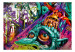 Photo Wallpaper Street art - colourful graffiti in purple with goblin figure 92256 additionalThumb 1
