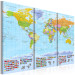 Canvas World: Colorful Map II - World Map in English with Country Flags 98056 additionalThumb 2