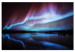 Canvas Night Light (1-piece) - Landscape with Aurora over a Lake 105166