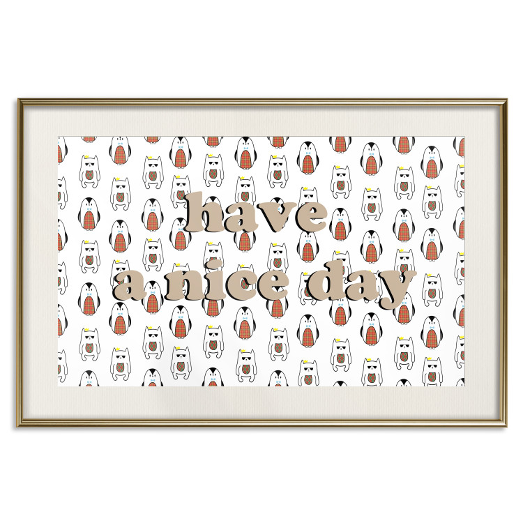 Wall Poster Have a Nice Day - fun composition with a brown English text 114566 additionalImage 20