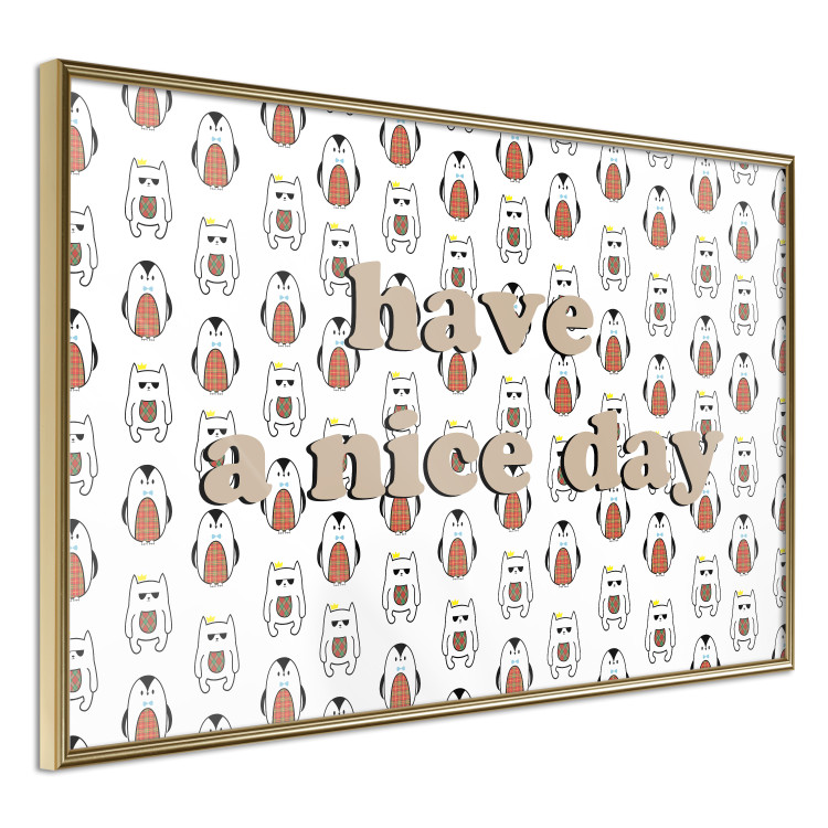 Wall Poster Have a Nice Day - fun composition with a brown English text 114566 additionalImage 12