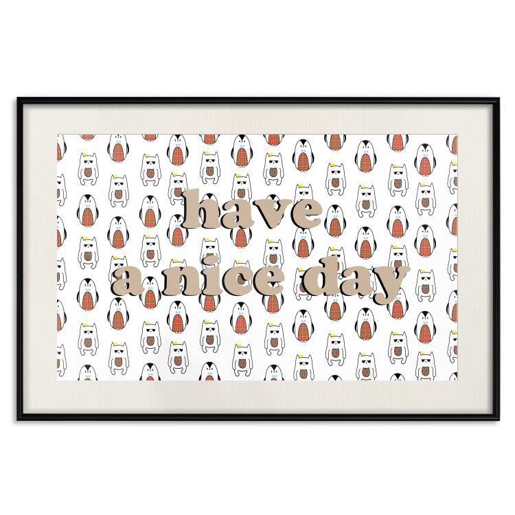 Wall Poster Have a Nice Day - fun composition with a brown English text 114566 additionalImage 19