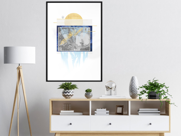 Wall Poster Antarctica - abstract composition with a map of the land of eternal snow 116666 additionalImage 3