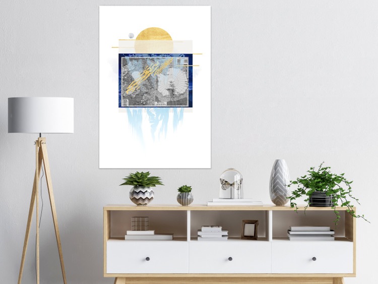 Wall Poster Antarctica - abstract composition with a map of the land of eternal snow 116666 additionalImage 22