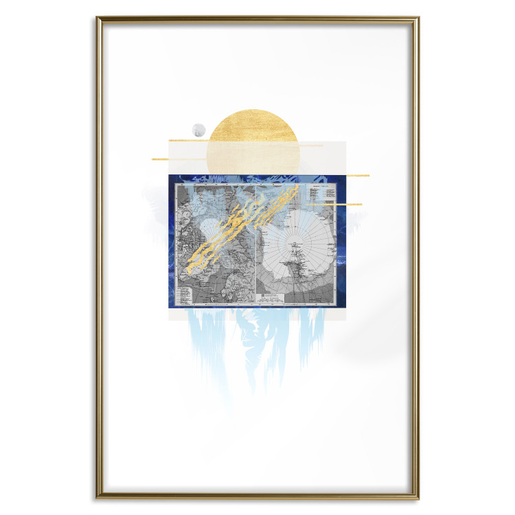 Wall Poster Antarctica - abstract composition with a map of the land of eternal snow 116666 additionalImage 18