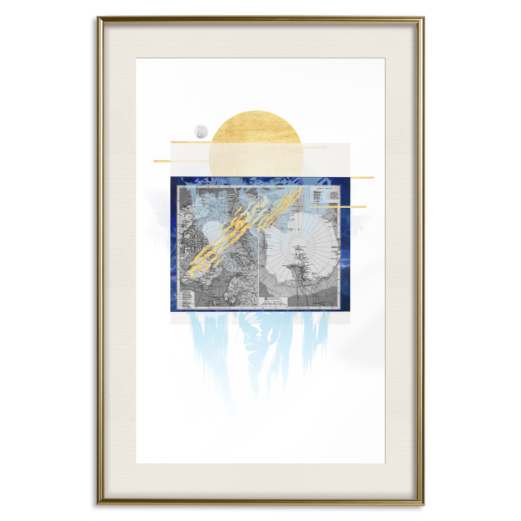 Wall Poster Antarctica - abstract composition with a map of the land of eternal snow 116666 additionalImage 20