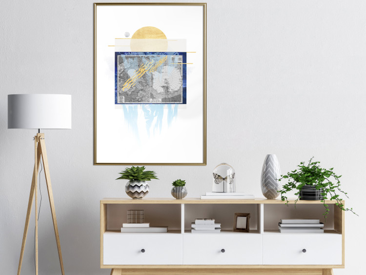 Wall Poster Antarctica - abstract composition with a map of the land of eternal snow 116666 additionalImage 7