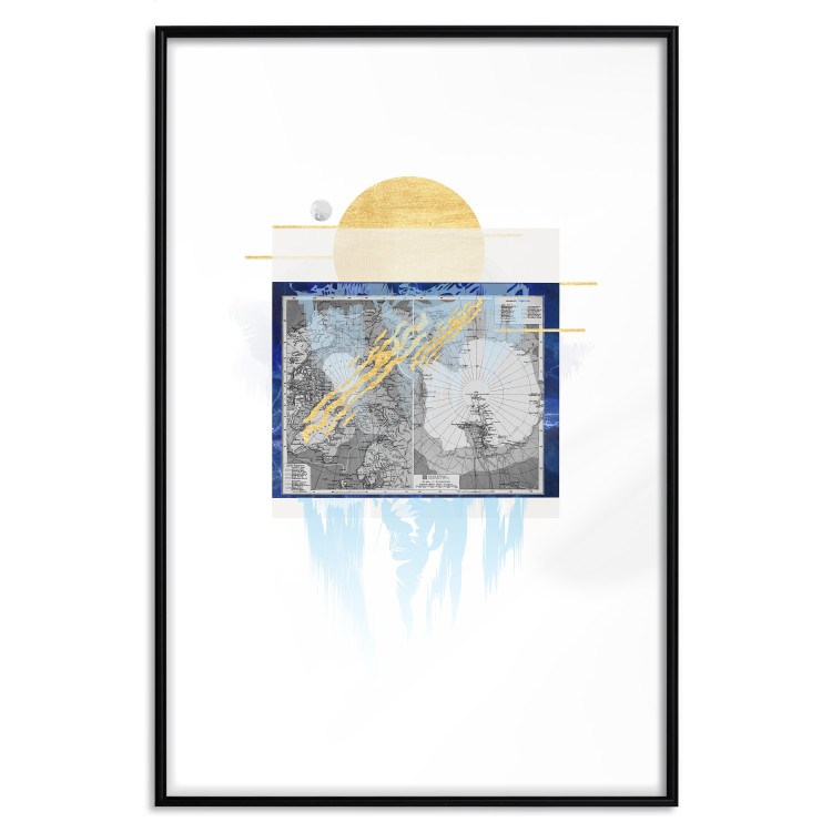 Wall Poster Antarctica - abstract composition with a map of the land of eternal snow 116666 additionalImage 19
