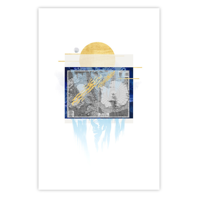 Wall Poster Antarctica - abstract composition with a map of the land of eternal snow 116666 additionalImage 25
