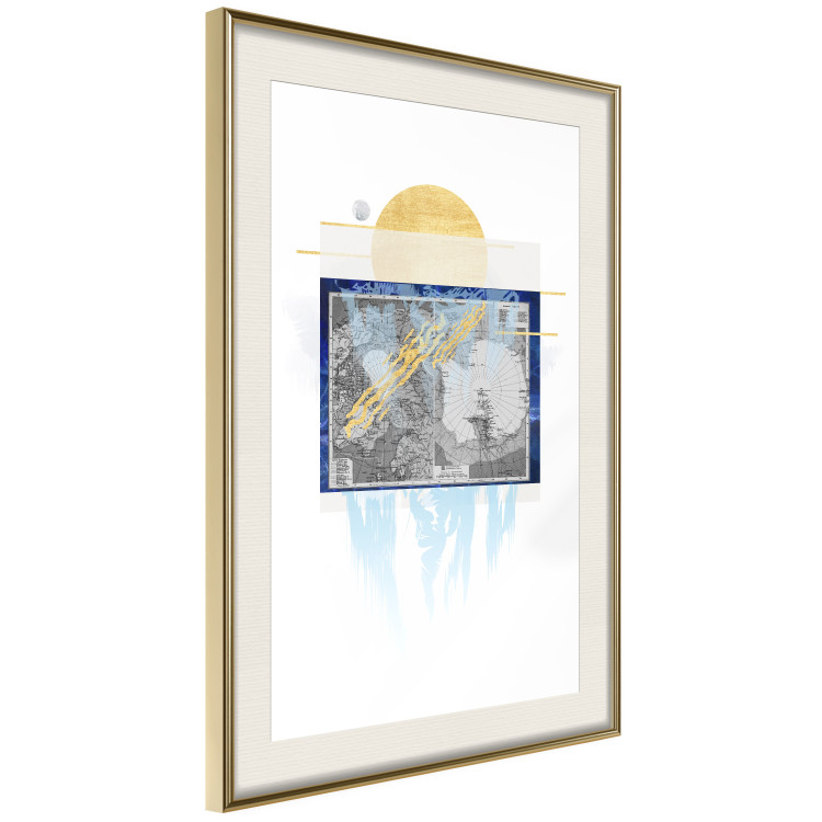 Wall Poster Antarctica - abstract composition with a map of the land of eternal snow 116666 additionalImage 2