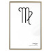 Poster Virgo - simple black and white composition with zodiac sign and text 117066 additionalThumb 20