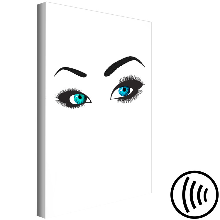 Canvas Print Subtle look - eyes in two colors and strongly emphasized eyelashes 117266 additionalImage 6