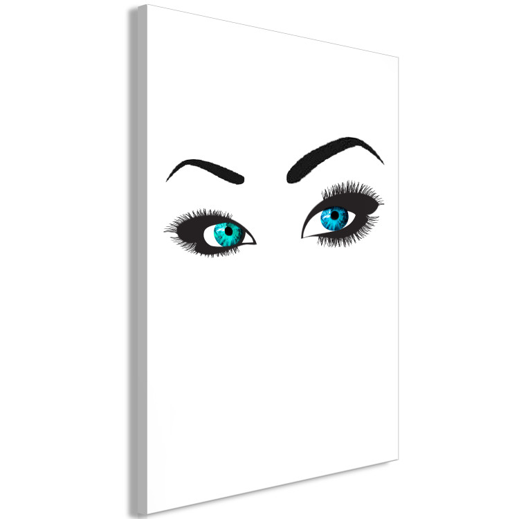 Canvas Print Subtle look - eyes in two colors and strongly emphasized eyelashes 117266 additionalImage 2