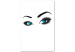 Canvas Print Subtle look - eyes in two colors and strongly emphasized eyelashes 117266