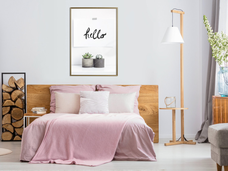 Poster Scandinavian House - composition with potted plants and texts 117466 additionalImage 5