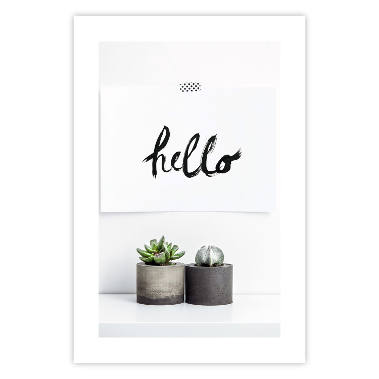 Poster Scandinavian House - composition with potted plants and texts 117466 additionalImage 19