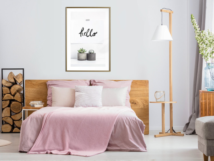 Poster Scandinavian House - composition with potted plants and texts 117466 additionalImage 13