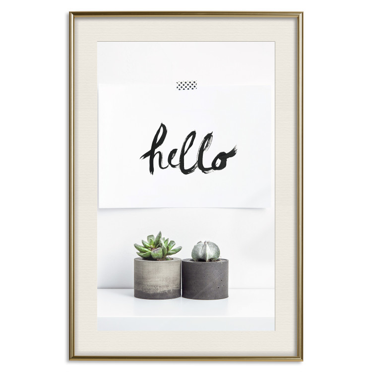 Poster Scandinavian House - composition with potted plants and texts 117466 additionalImage 19
