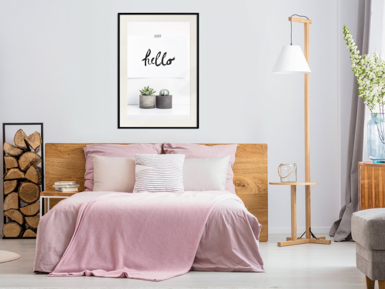 Poster Scandinavian House - composition with potted plants and texts 117466 additionalImage 22