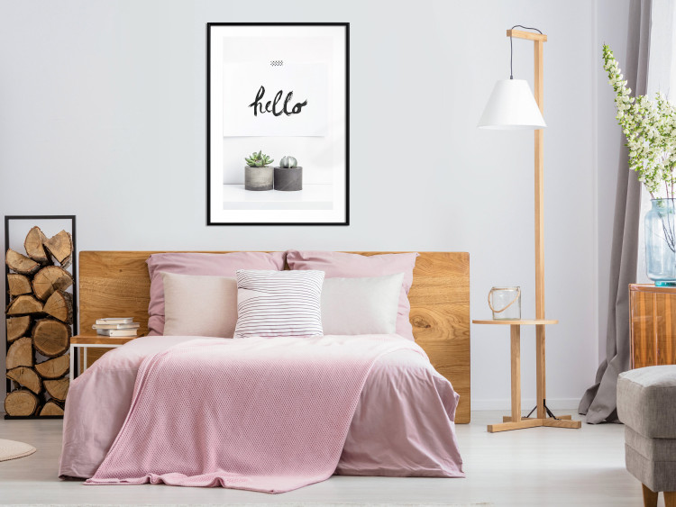 Poster Scandinavian House - composition with potted plants and texts 117466 additionalImage 4