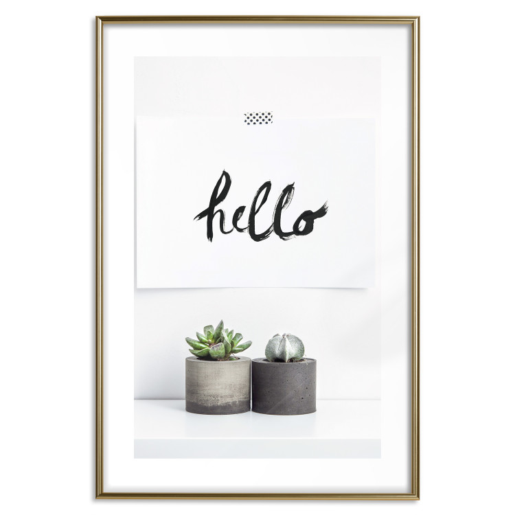 Poster Scandinavian House - composition with potted plants and texts 117466 additionalImage 14