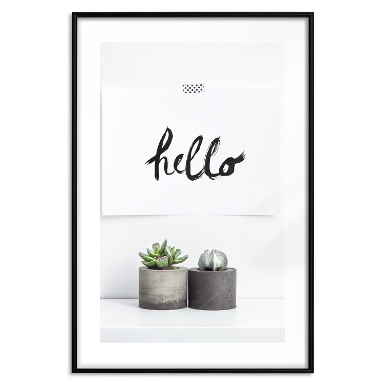 Poster Scandinavian House - composition with potted plants and texts 117466 additionalImage 15