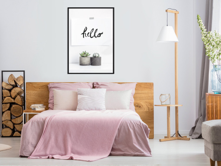 Poster Scandinavian House - composition with potted plants and texts 117466 additionalImage 5