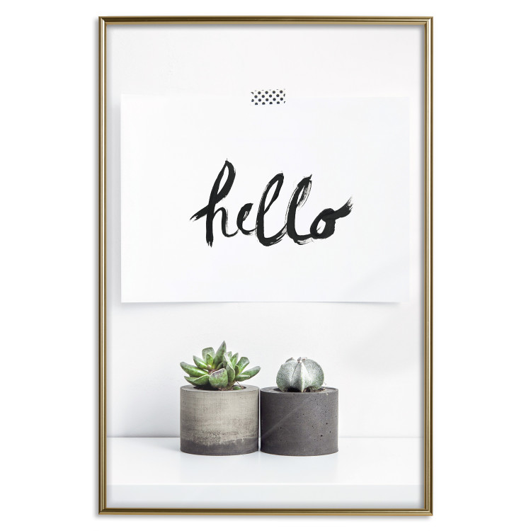 Poster Scandinavian House - composition with potted plants and texts 117466 additionalImage 20