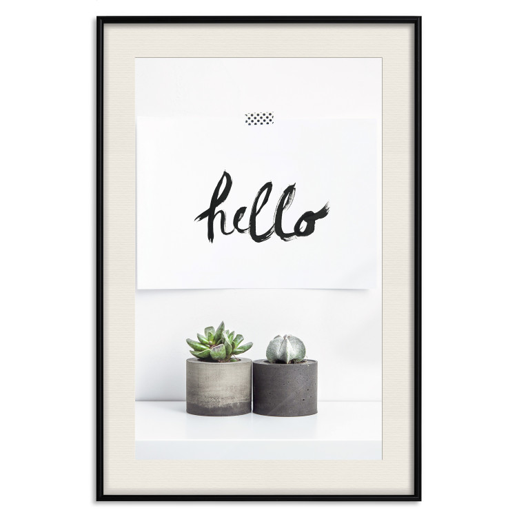 Poster Scandinavian House - composition with potted plants and texts 117466 additionalImage 18