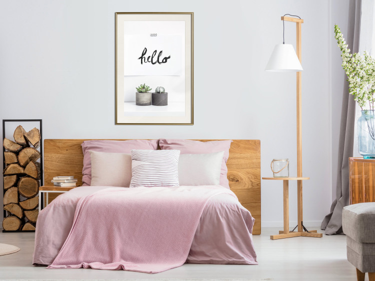 Poster Scandinavian House - composition with potted plants and texts 117466 additionalImage 21