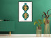 Wall Poster Green Wealth - emerald elements and golden leaves on white 117566 additionalThumb 22