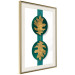 Wall Poster Green Wealth - emerald elements and golden leaves on white 117566 additionalThumb 2