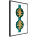 Wall Poster Green Wealth - emerald elements and golden leaves on white 117566 additionalThumb 13