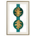 Wall Poster Green Wealth - emerald elements and golden leaves on white 117566 additionalThumb 19