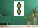 Wall Poster Green Wealth - emerald elements and golden leaves on white 117566 additionalThumb 4