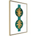 Wall Poster Green Wealth - emerald elements and golden leaves on white 117566 additionalThumb 8