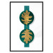 Wall Poster Green Wealth - emerald elements and golden leaves on white 117566 additionalThumb 17