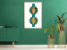 Wall Poster Green Wealth - emerald elements and golden leaves on white 117566 additionalThumb 15