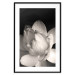 Wall Poster White Subtlety - composition with a light flower on a deep black background 117766 additionalThumb 15