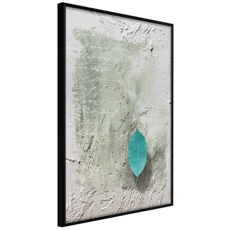 Wall Poster Fleeting Letter - vintage composition with a leaf and writings on a concrete background 118266 additionalImage 10