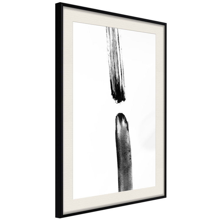 Poster Scheduled Meeting - simple black and white abstraction with paint streaks 119266 additionalImage 3