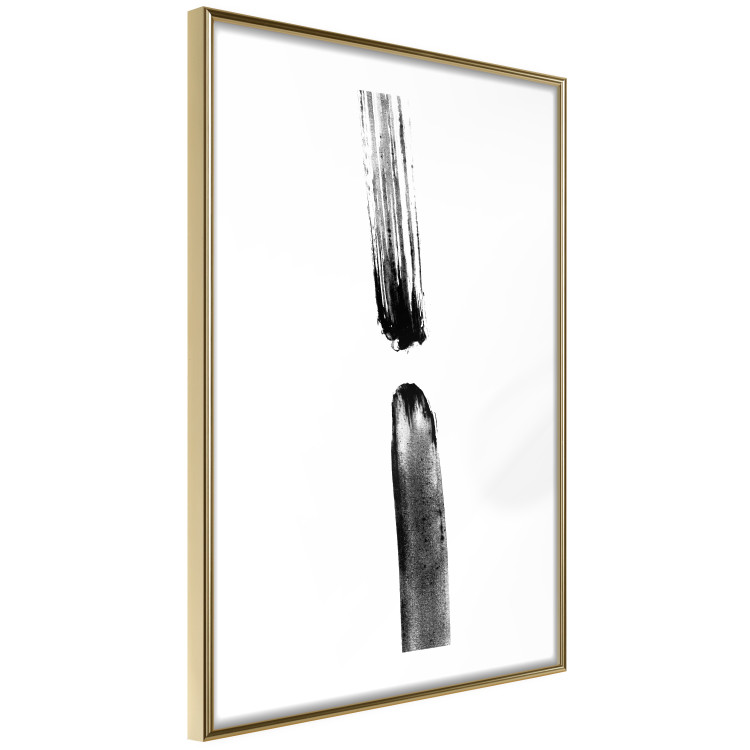 Poster Scheduled Meeting - simple black and white abstraction with paint streaks 119266 additionalImage 6